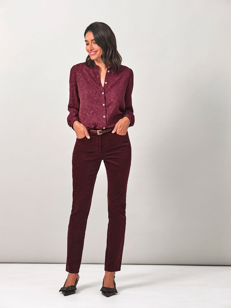 Washed Velvet Jeans - Image 1 of 4 Washed Velvet Jeans - Image 1 of 4