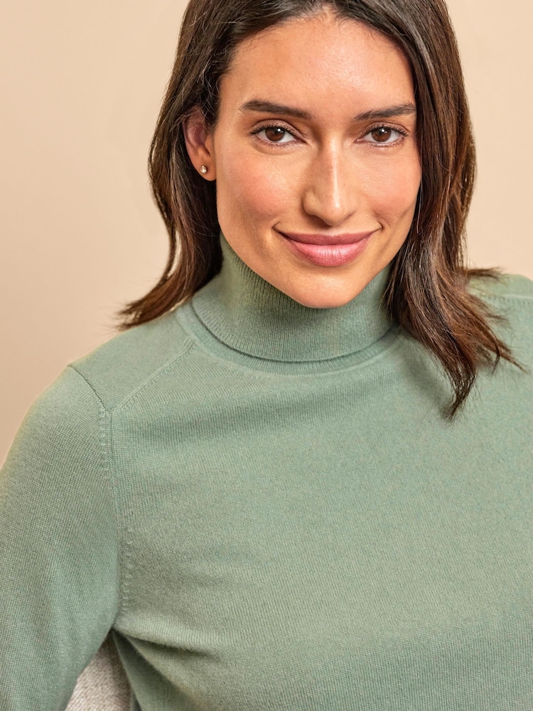 Pure Cashmere Roll Neck Long Sleeve Jumper - Image 3 of 3 Pure Cashmere Roll Neck Long Sleeve Jumper - Image 3 of 3
