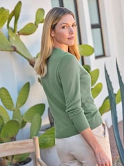 Pure Collection Cashmere V-Neck Long Sleeve Cardigan - Image 2 of 3