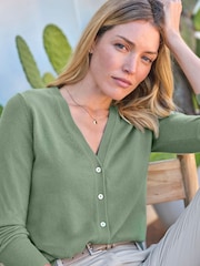 Pure Collection Cashmere V-Neck Long Sleeve Cardigan - Image 3 of 3