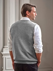 Grau - Pure Collection Herren-Kaschmirweste - Bild 2 von 3