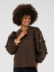 CULTURE Brown CUelna Antoinett Shirt - Image 1 of 6
