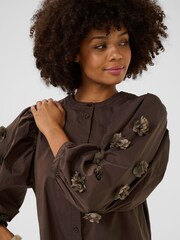 CULTURE Brown CUelna Antoinett Shirt - Image 4 of 6