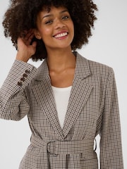 CULTURE Brown CUchecka Belt Blazer - Image 2 of 6