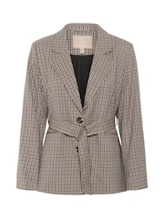 CULTURE Brown CUchecka Belt Blazer - Image 5 of 6