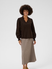 CULTURE Brown CUrhaena Blouse - Image 3 of 6