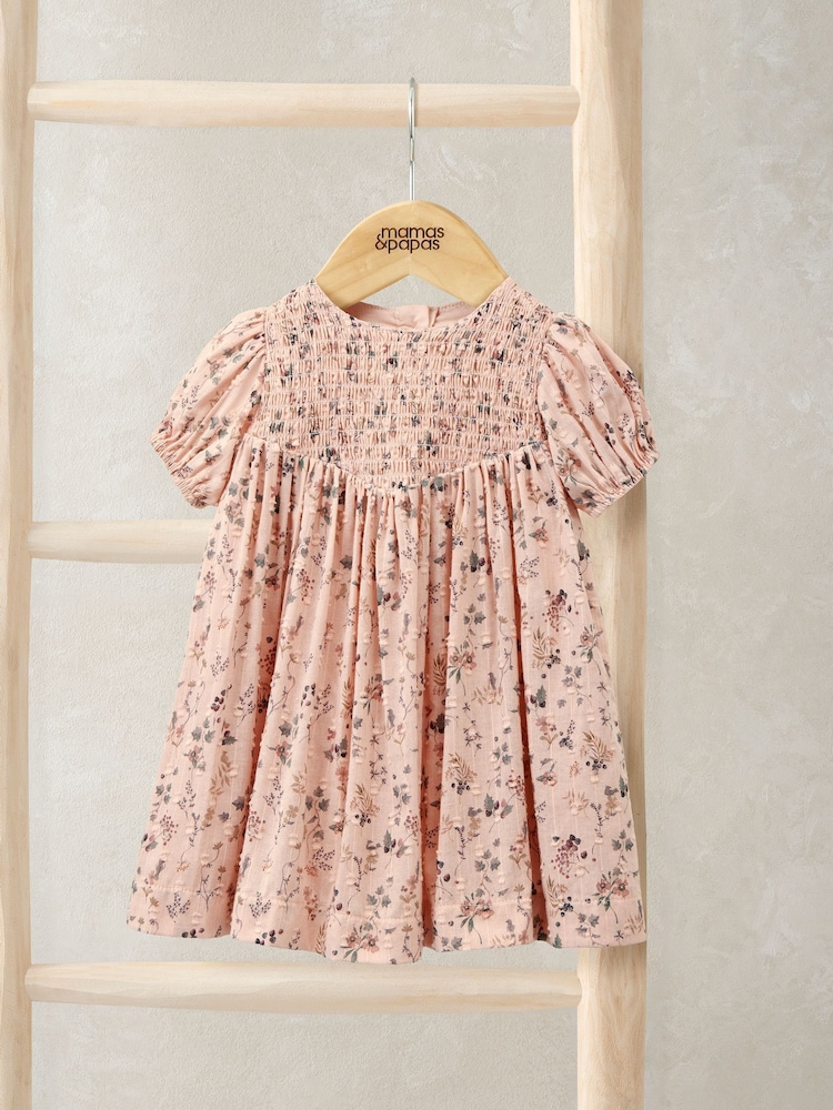 Mamas & Papas Pink Ditsy Floral Dress - Image 1 of 3