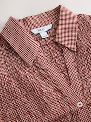 Rust Red Gingham Short Sleeved Shirt - Image 2 of 4