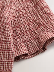 Rust Red Gingham Short Sleeved Shirt - Image 3 of 4