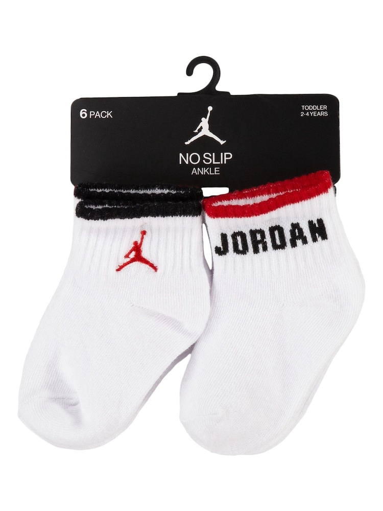 Jordan White Legacy Ankle Socks 6 Pack - Image 4 of 4