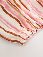 Multi Stripe Short Sleeve Bubblehem Scoop Neck T-Shirt - Image 7 of 8