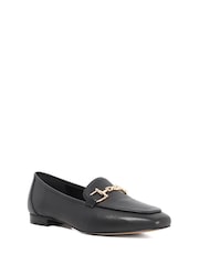 Dune London Black Grained Branded Snaffle Trim Loafers - Image 2 of 6