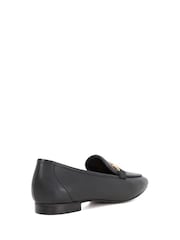 Dune London Black Grained Branded Snaffle Trim Loafers - Image 3 of 6