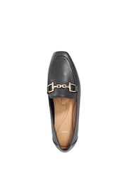 Dune London Black Grained Branded Snaffle Trim Loafers - Image 4 of 6