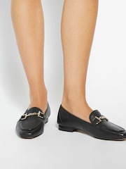 Dune London Black Grained Branded Snaffle Trim Loafers - Image 6 of 6