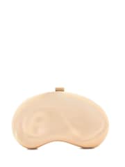 Dune London Gold Eline Curved Hard Clutch Bag - Image 2 of 5