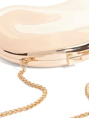 Dune London Gold Eline Curved Hard Clutch Bag - Image 3 of 5