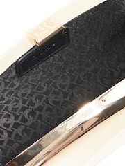 Dune London Gold Eline Curved Hard Clutch Bag - Image 4 of 5