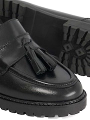 Dune London Black Gracelyn Cleated Tassel Loafers - Image 6 of 6