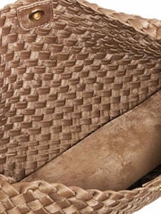 Dune London Brown Encourage Woven Clutch Bag - Image 3 of 5
