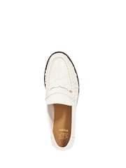 Dune London Cream Grisella Ruch Detail Penny Loafers - Image 4 of 5
