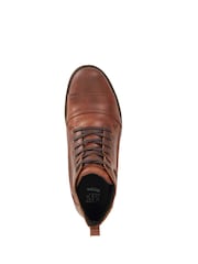 Dune London Brown Simon 1 Seam Detail Lace Boots - Image 4 of 5
