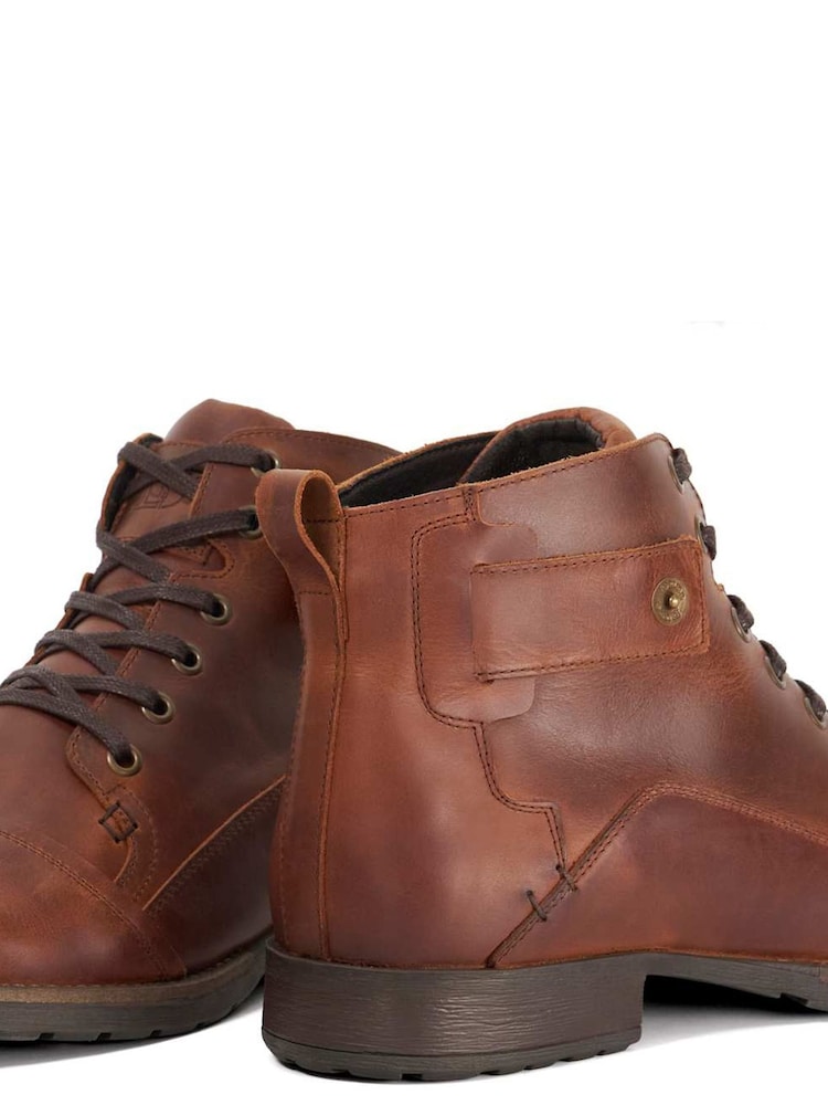 Dune London Brown Simon 1 Seam Detail Lace Boots - Image 5 of 5