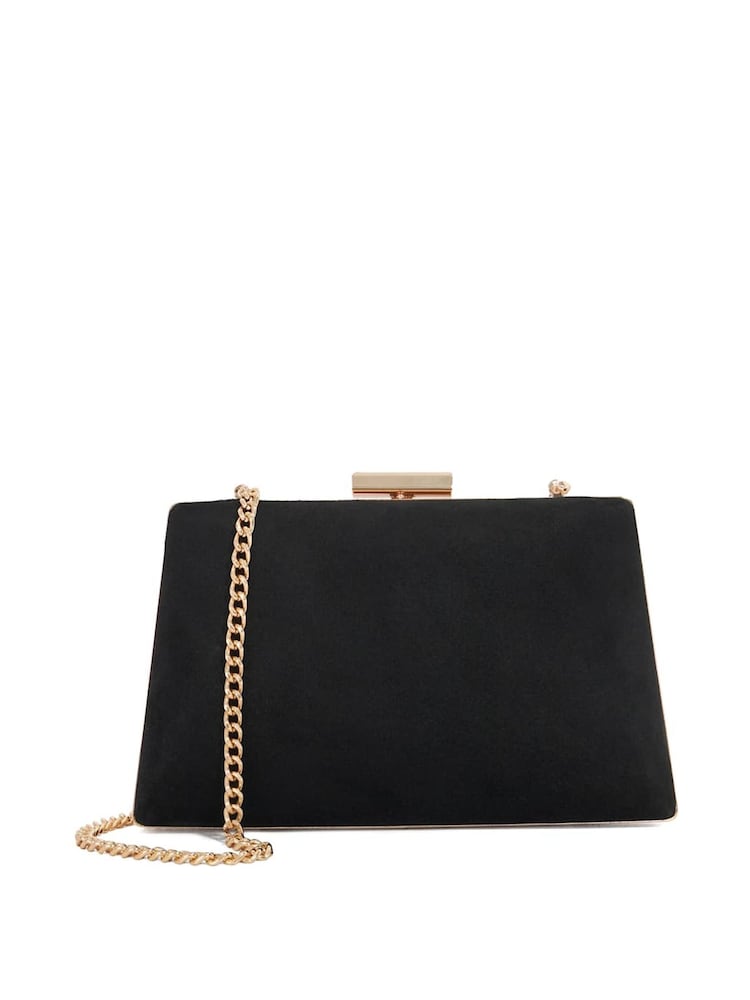 Dune London Black Bellaria Angled Frame Clutch Bag - Image 1 of 5 Dune London Black Bellaria Angled Frame Clutch Bag - Image 1 of 5