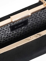 Dune London Black Bellaria Angled Frame Clutch Bag - Image 4 of 5