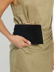 Dune London Black Bellaria Angled Frame Clutch Bag - Image 5 of 5