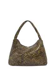 Dune London Green Large Deliberate Woven Slouch Bag - Image 2 of 5