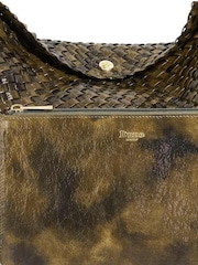Dune London Green Large Deliberate Woven Slouch Bag - Image 3 of 5
