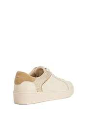 Dune London Cream Elli Material Mix Cupsole Flatform Trainers - Image 4 of 6