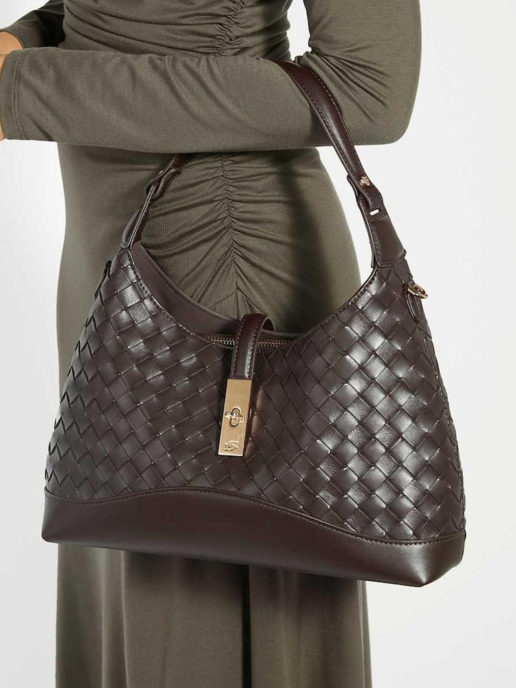 Dune London Brown Medium Dorset Turnlock Shoulder Bag - Image 5 of 5