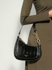 Dune London Black Small Direction Smart Scoop Shoulder Bag - Image 5 of 5