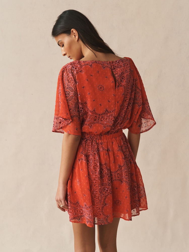 strapless open back dress Crochet Babydoll Dress Red – Girl Meets Dress main image 1