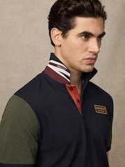 Hackett Blue Velospeed Badge Rally Multi Polo Shirt - Image 4 of 6