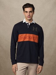 Hackett Blue Heritage Panel Rugby Shirt - Image 3 of 7