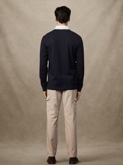 Hackett Blue Heritage Panel Rugby Shirt - Image 5 of 7