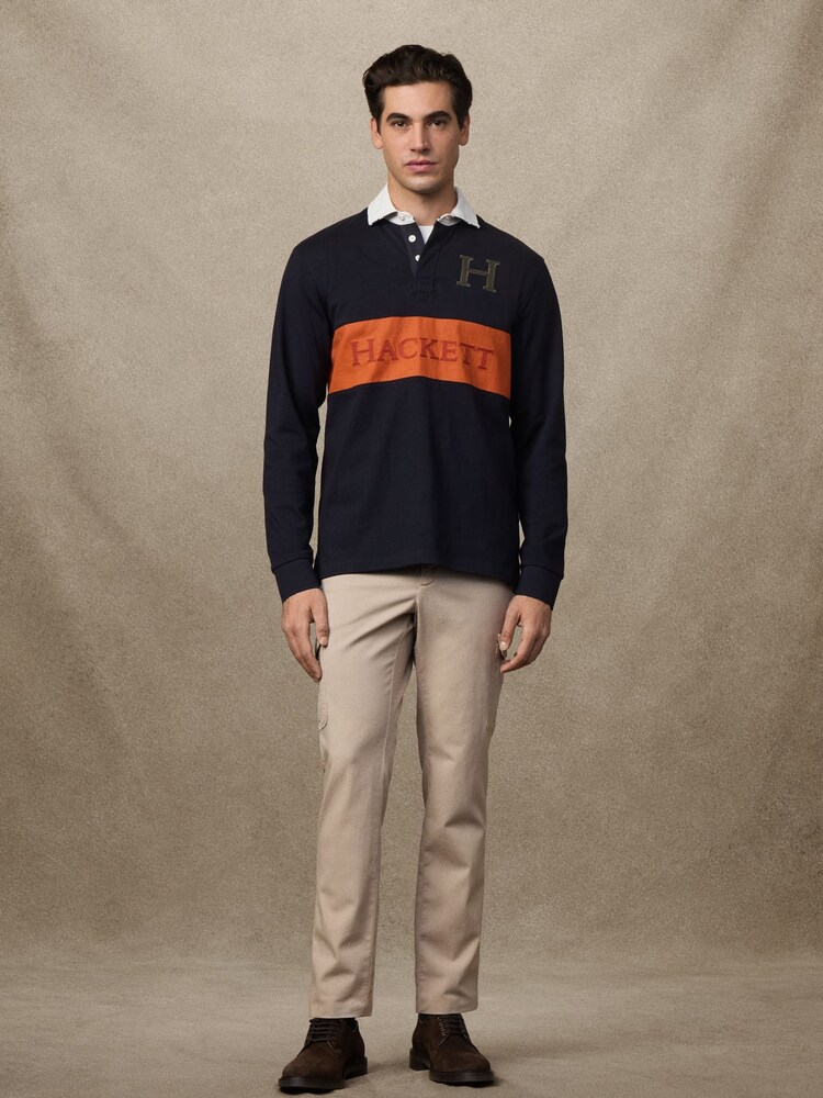 Hackett Blue Heritage Panel Rugby Shirt - Image 7 of 7 Hackett Blue Heritage Panel Rugby Shirt - Image 7 of 7