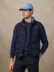 Azul - Hackett Logo Gilet - Imagem 1 de 6