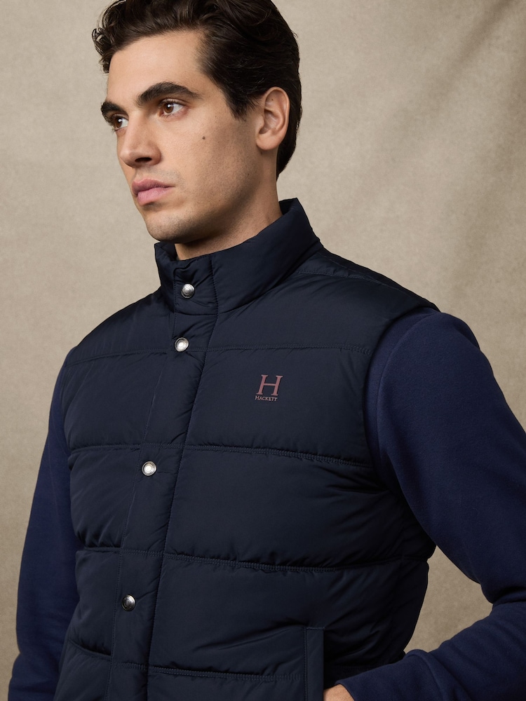 Azul - Hackett Logo Gilet - Imagem 2 de 6