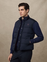 Azul - Hackett Logo Gilet - Imagem 4 de 6