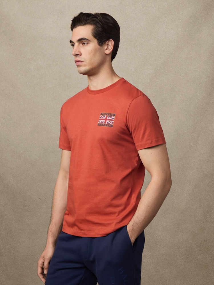Naranja - Hackett Heritage Rally Union Jack T-Shirt - Imagen 2 de 6