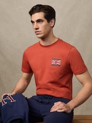 Naranja - Hackett Heritage Rally Union Jack T-Shirt - Imagen 5 de 6
