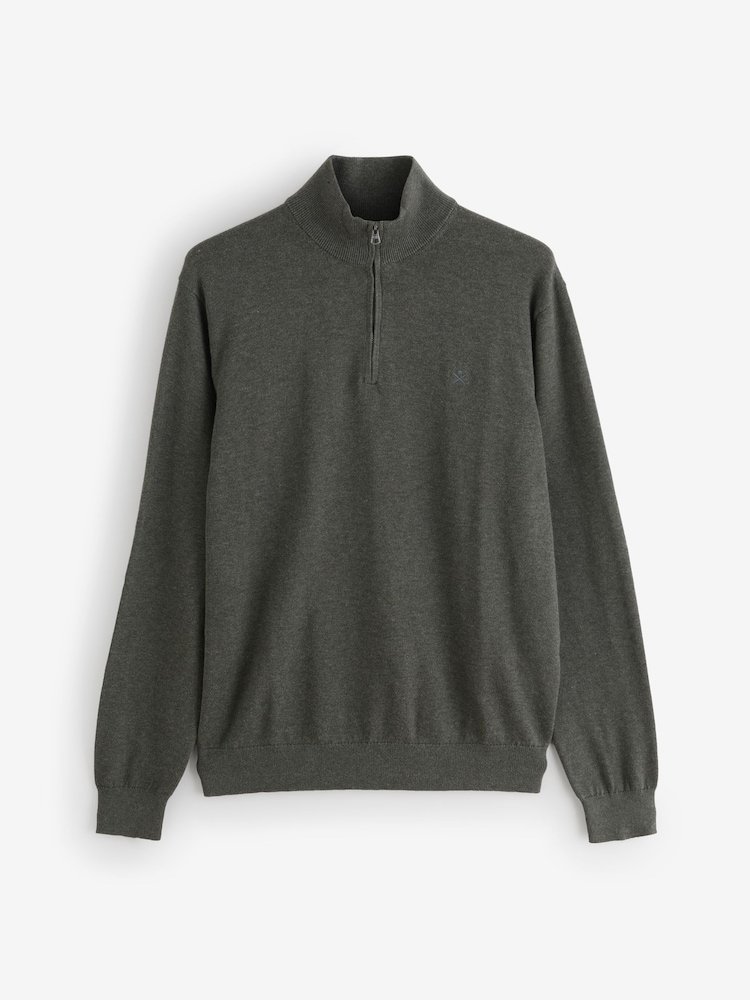 Hackett Cotton Embroidered Logo Quarter Zip Jumper - Image 7 of 7 Hackett Cotton Embroidered Logo Quarter Zip Jumper - Image 7 of 7