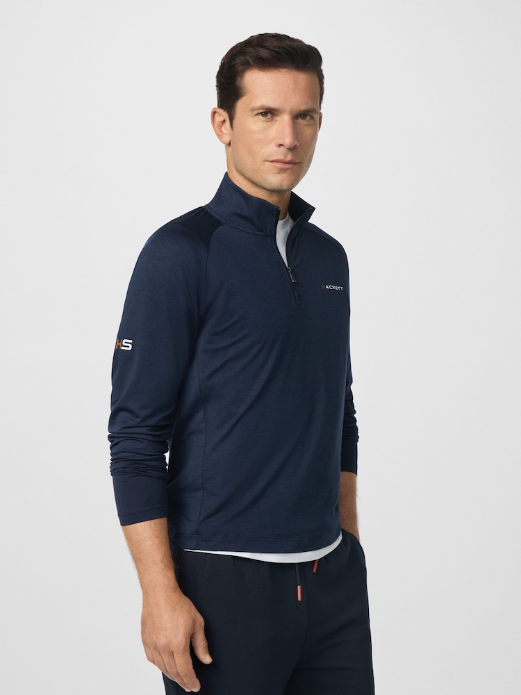 Hackett HS Golf Long Sleeve Quarter Zip Polo Shirt - Image 1 of 7