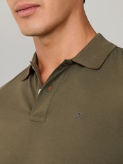 Hackett Embroidered Logo Pique Polo Shirt - Image 3 of 7