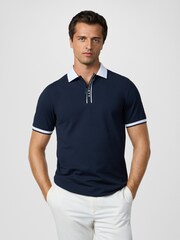 Hackett HS Golf Zip Placket Polo Shirt - Image 2 of 6