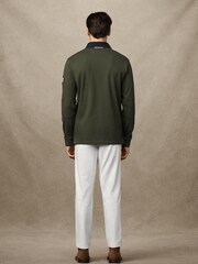 Hackett Green Heritage Velospeed Badges Rugby Shirt - Image 5 of 7